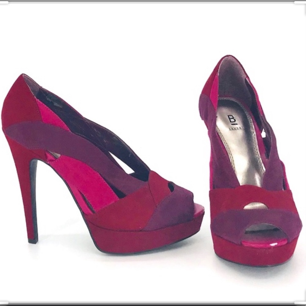 Bakers Camryn heel in red, pink and purple